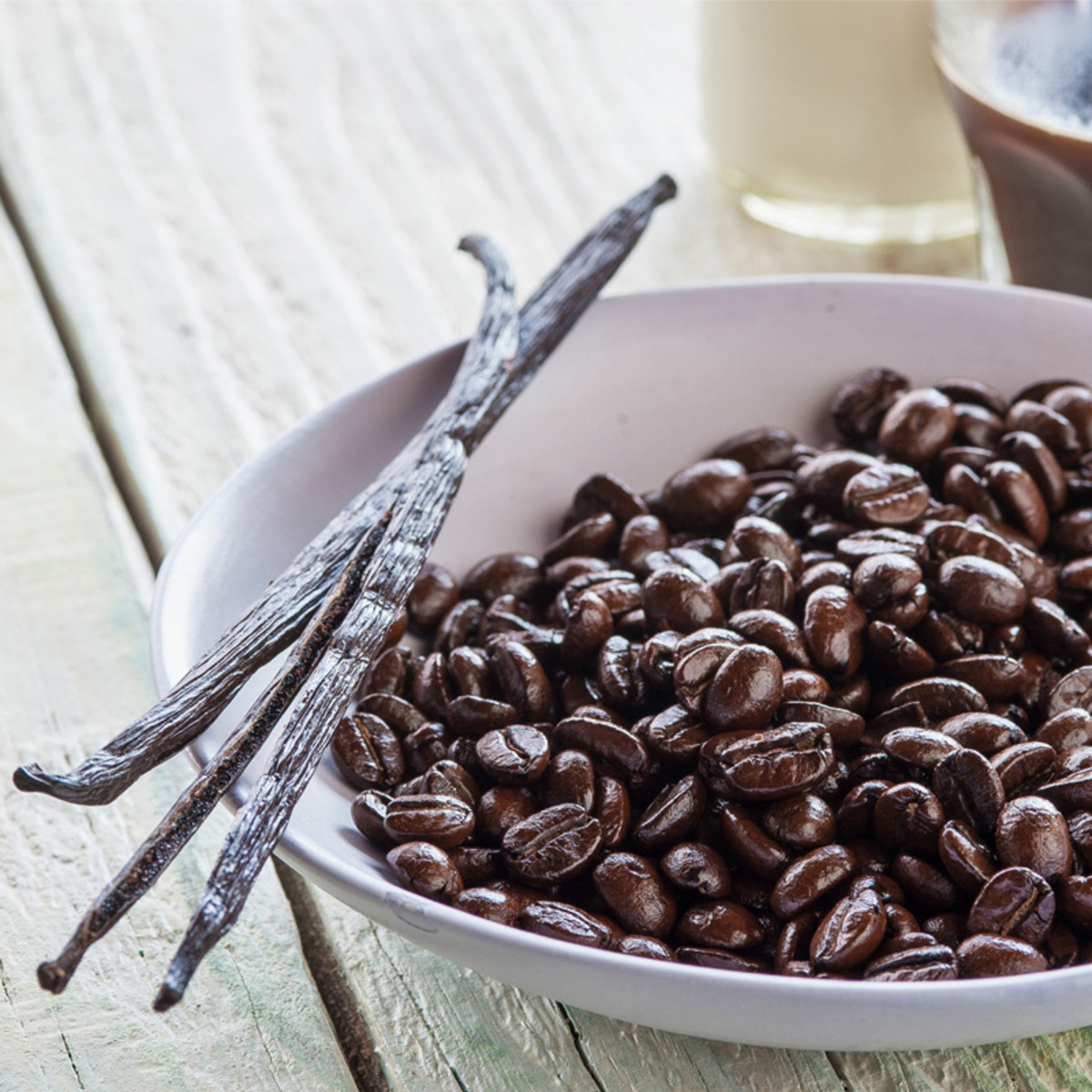 Vanilla & Coffee Beans together.