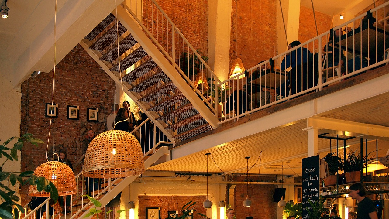 cafe, restaurant, interior